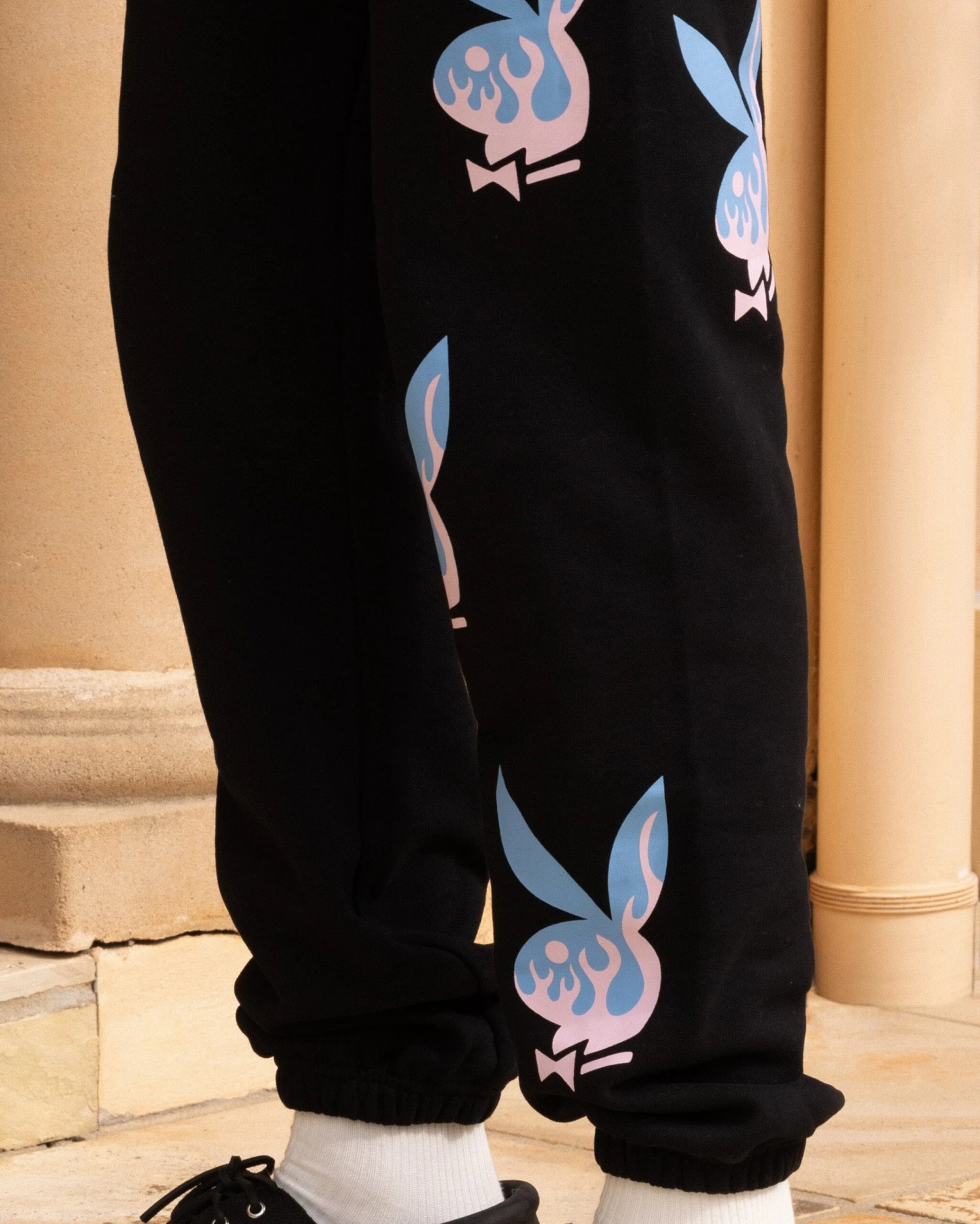 Playboy By Culture Kings Lit Bunny Track Pants Black 4 Playboy By Culture Kings Lit Bunny Track Pants Black - Image 4