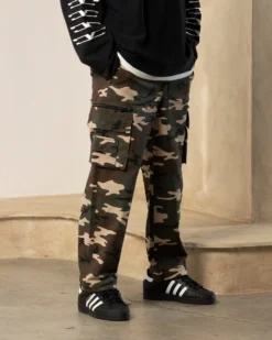 Carre Tactic Cargo Jogger Woodland Camo -Champions Style 03011207 YC040 mens 000050 scaled