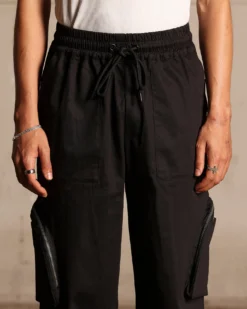 Saint Morta Gallery Zip Cargo Pants Black -Champions Style 03011220 YB001 mens 0070