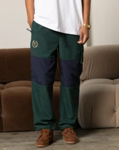 Carre Block Joggers Forest Green/Midnight Blue