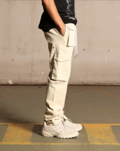 Saint Morta Infantry Relaxed Cargo Pants Off White -Champions Style 03011330 YO007 mens 00050