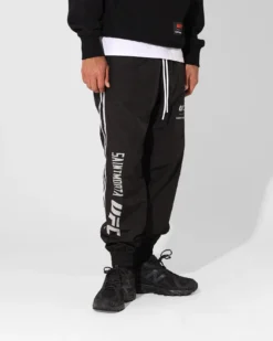 Saint Morta X UFC Championship Nylon Joggers Black -Champions Style 03011393 YB001 mens 0050