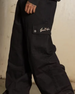 Loiter X The Anti Order Flow Cargo Pants Black 11 Loiter X The Anti Order Flow Cargo Pants Black -Champions Style 03011404 YB001 mens 0040 scaled