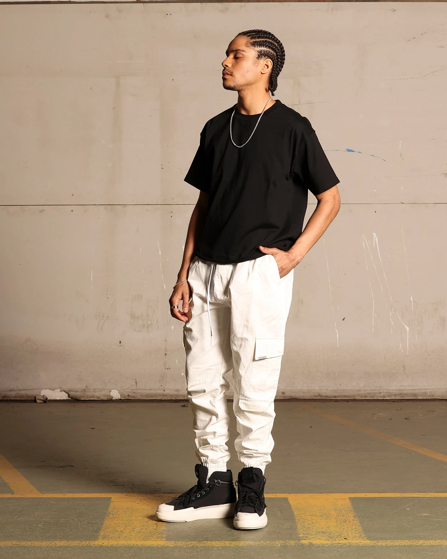 Saint Morta Utility Joggers Off White 2 Saint Morta Utility Joggers Off White - Image 2