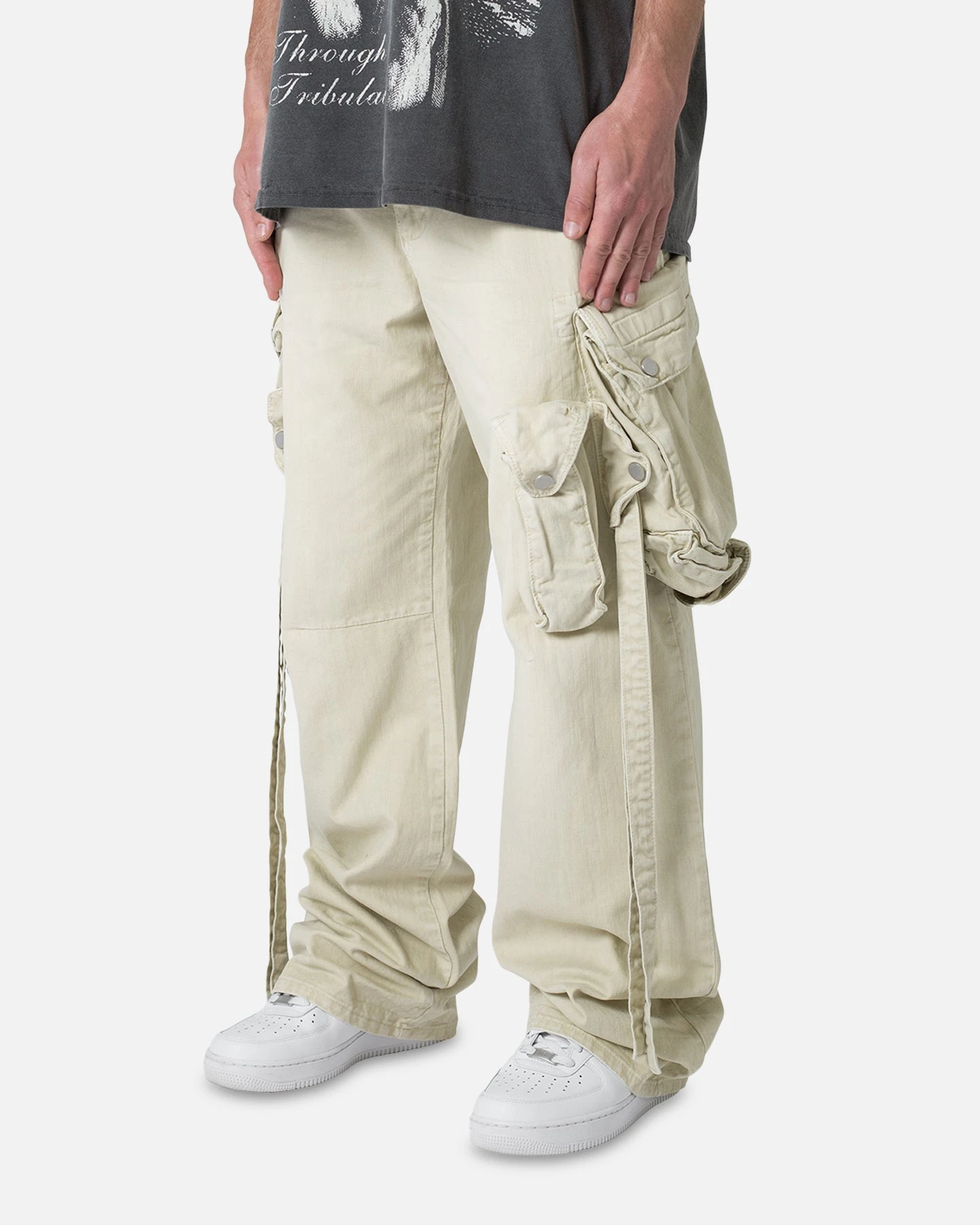 MNML Strapped Multi Cargo Pants Khaki 2 MNML Strapped Multi Cargo Pants Khaki - Image 2