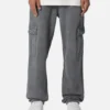 MNML Washed Relaxed Cargo Sweatpants Black