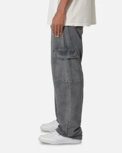 MNML Washed Relaxed Cargo Sweatpants Black 8 MNML Washed Relaxed Cargo Sweatpants Black -Champions Style 03011791 YB001 mens 0030