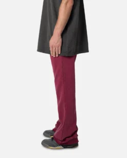 MNML Washed Flare Sweatpants Magenta -Champions Style 03011836 YM150 mens 0040