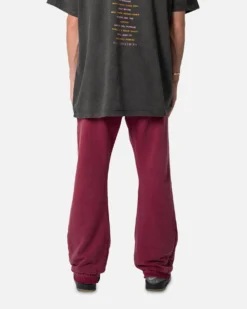 MNML Washed Flare Sweatpants Magenta -Champions Style 03011836 YM150 mens 0050