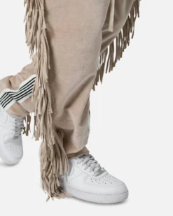 MNML Fringe Velour Sweatpants Dust -Champions Style 03011861 YD510 mens 0060