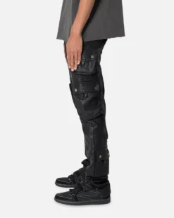 MNML D152 Leather Cargo Pants Black 8 MNML D152 Leather Cargo Pants Black -Champions Style 03011928 YB001 mens 0030