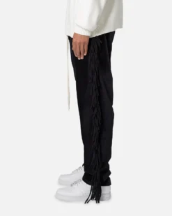 MNML Fringe Velour Sweatpants Black 8 MNML Fringe Velour Sweatpants Black -Champions Style 03012021 YB001 mens 0030