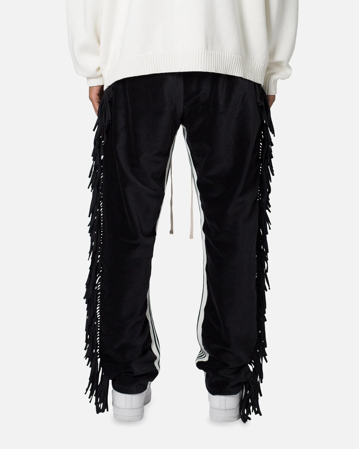 MNML Fringe Velour Sweatpants Black 4 MNML Fringe Velour Sweatpants Black - Image 4