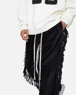 MNML Fringe Velour Sweatpants Black 10 MNML Fringe Velour Sweatpants Black -Champions Style 03012021 YB001 mens 0050