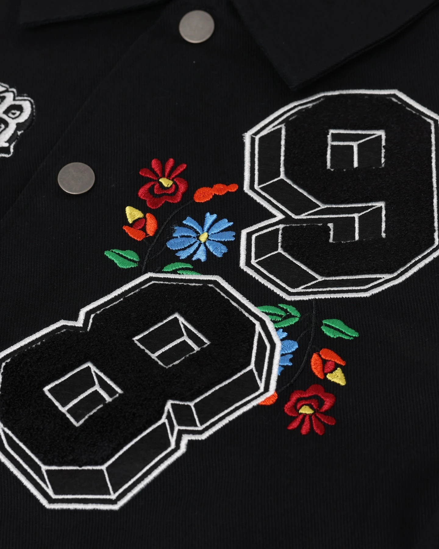 Loiter Flaws Varsity Jacket Black/White 9 Loiter Flaws Varsity Jacket Black/White - Image 9